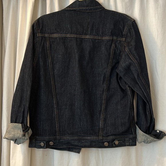 J Crew Denim Jean Jacket , dark indigo wash, women’s size small, EUC - Picture 3 of 12